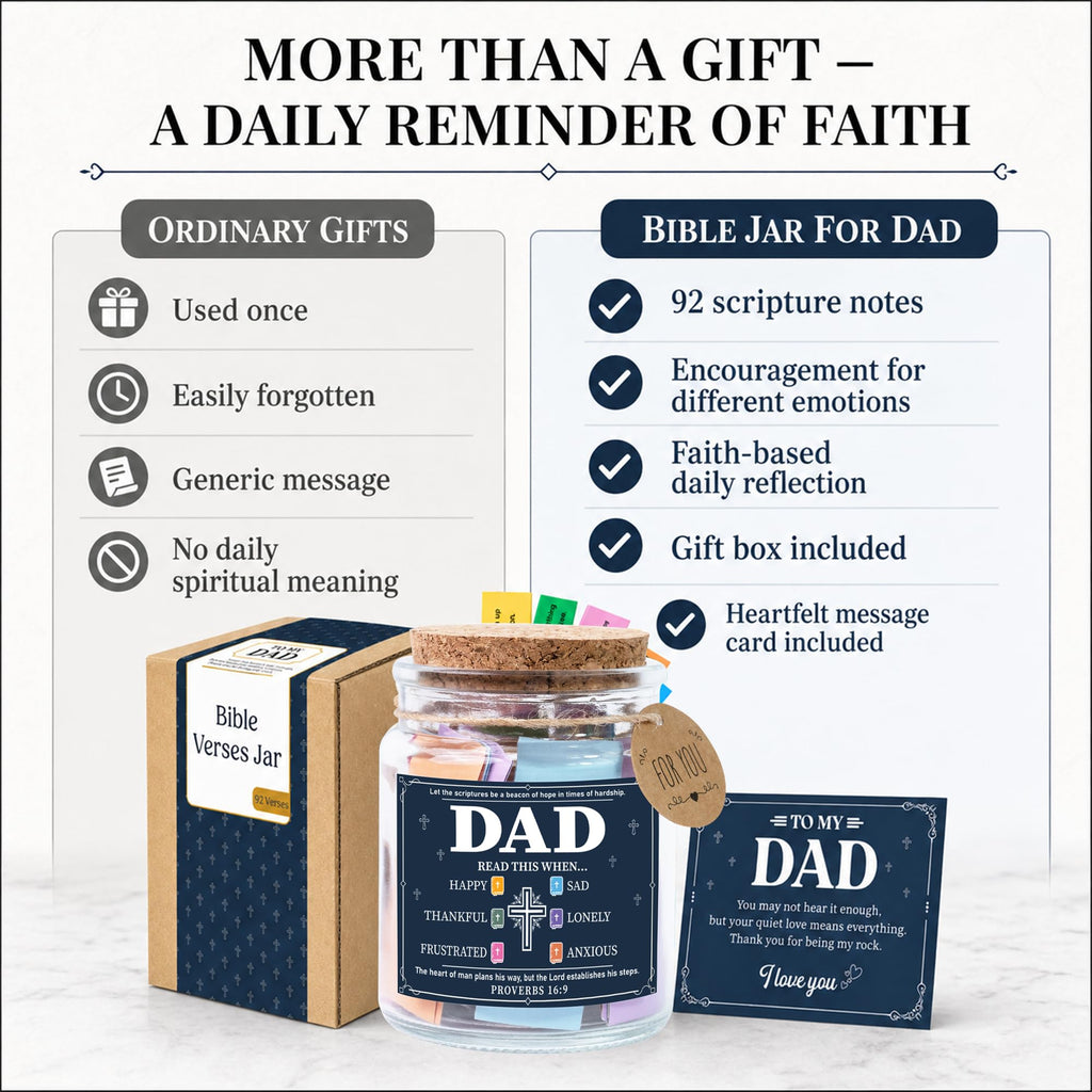 Bible Verses Jar for Daughter – Daughter Gifts From Mom, Graduation Gifts for Daughters, 92 Bible Verses Folded by hand, Christian Gift for Women