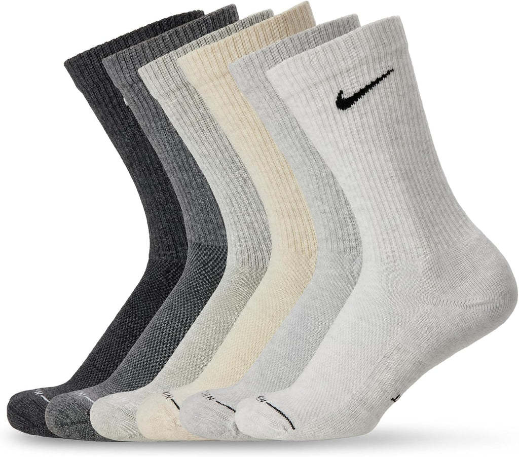 Nike Unisex Adult Everyday Elevated Crew Socks (6-Pack) | Mens and Womens