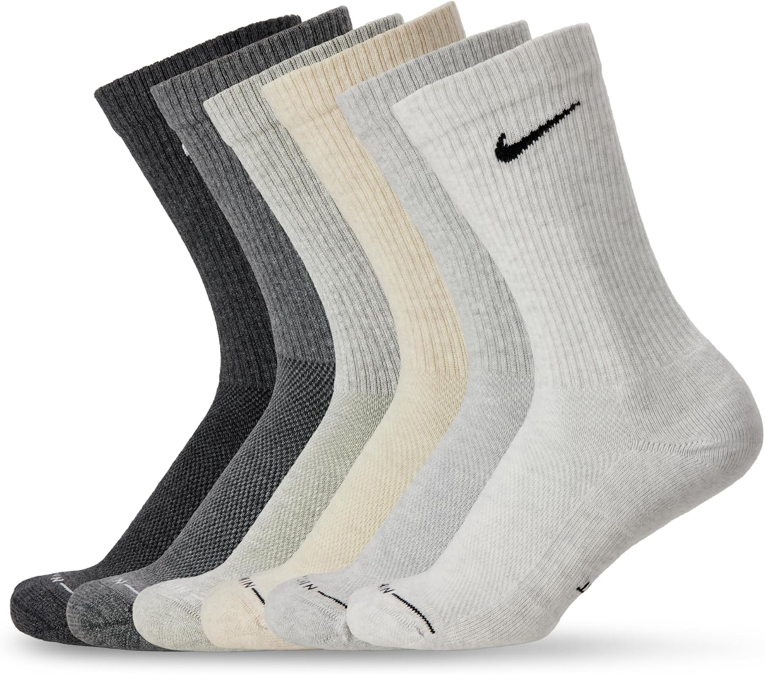 Nike Unisex Adult Everyday Elevated Crew Socks (6-Pack) | Mens and Womens