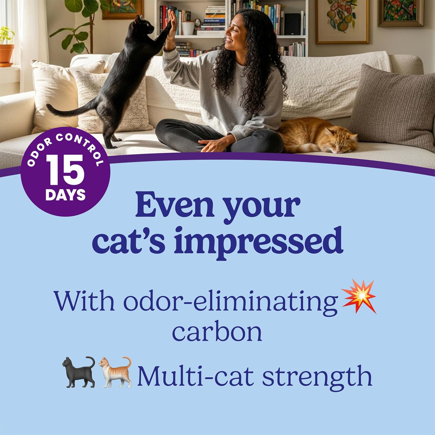 Fresh Step Advanced Odor Shield Clumping Cat Litter with Gain, 18.5 lb, 2Pk | Odor Shield with Ammonia Block Technology, Low Dust, Multi Cat, Compatible with Most Automatic Litter Boxes