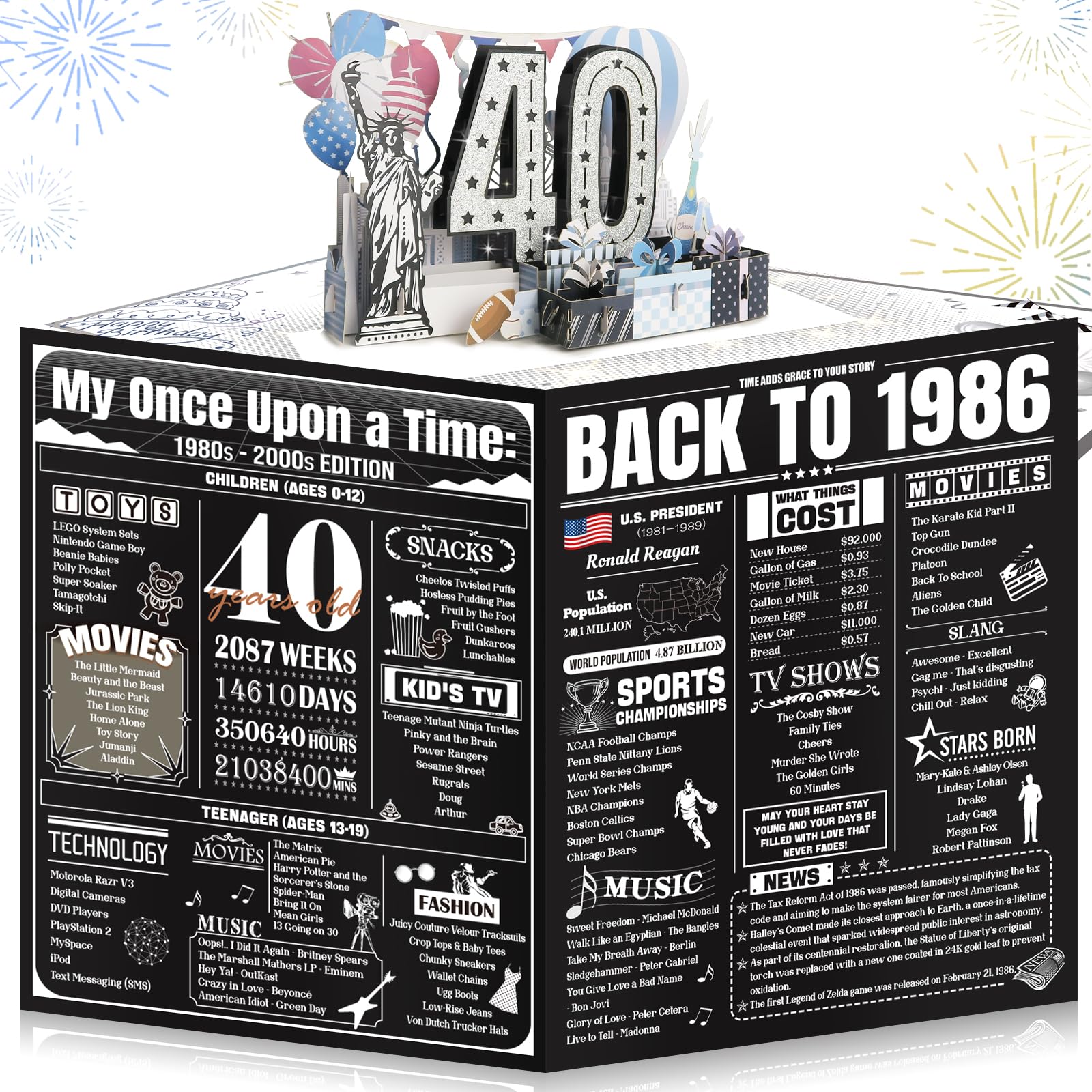 80th Birthday Card for Women Her, Large 3D Pop Up 80th Birthday cards forMom Grandma, Happy 80 Year Old Birthday Decorations for Wife Sister Funny Birthday Gifts, Back to 1946, Pink