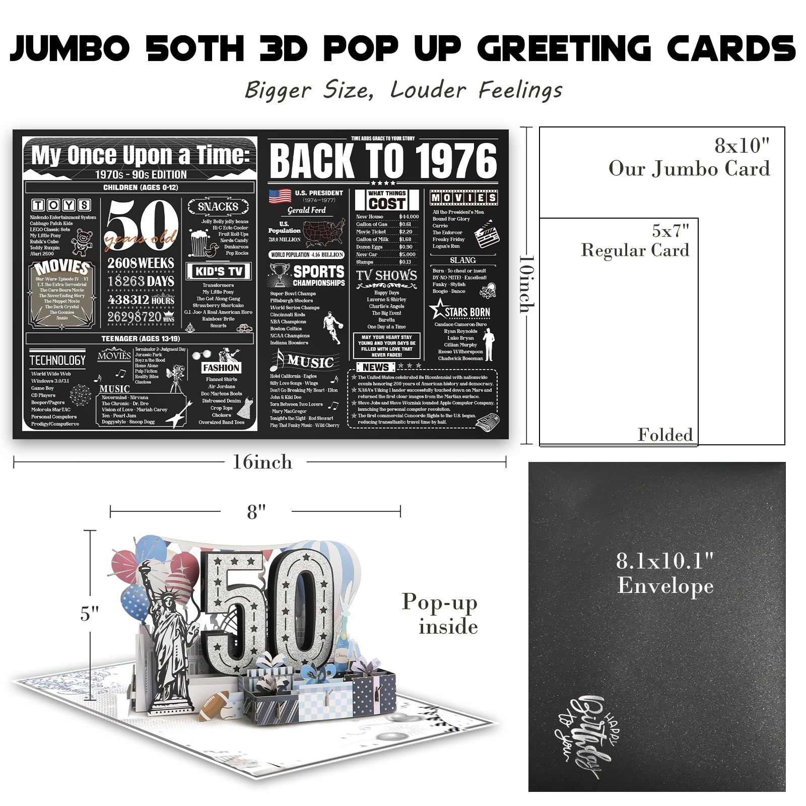 80th Birthday Card for Women Her, Large 3D Pop Up 80th Birthday cards forMom Grandma, Happy 80 Year Old Birthday Decorations for Wife Sister Funny Birthday Gifts, Back to 1946, Pink