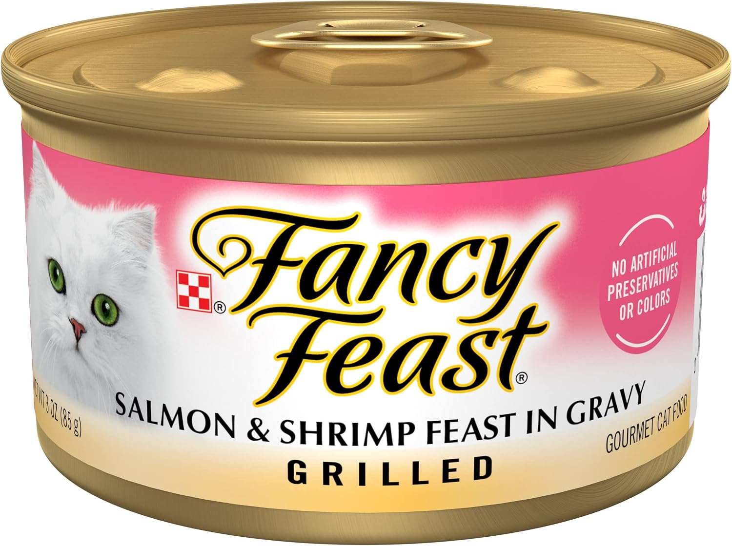 Purina Fancy Feast Gravy Lovers, Poultry & Beef Wet Cat Food, 3oz, 24-Pack | Variety Pack, grilled gourmet texture made with no artificial colors or preservatives, 100 percent complete and balanced