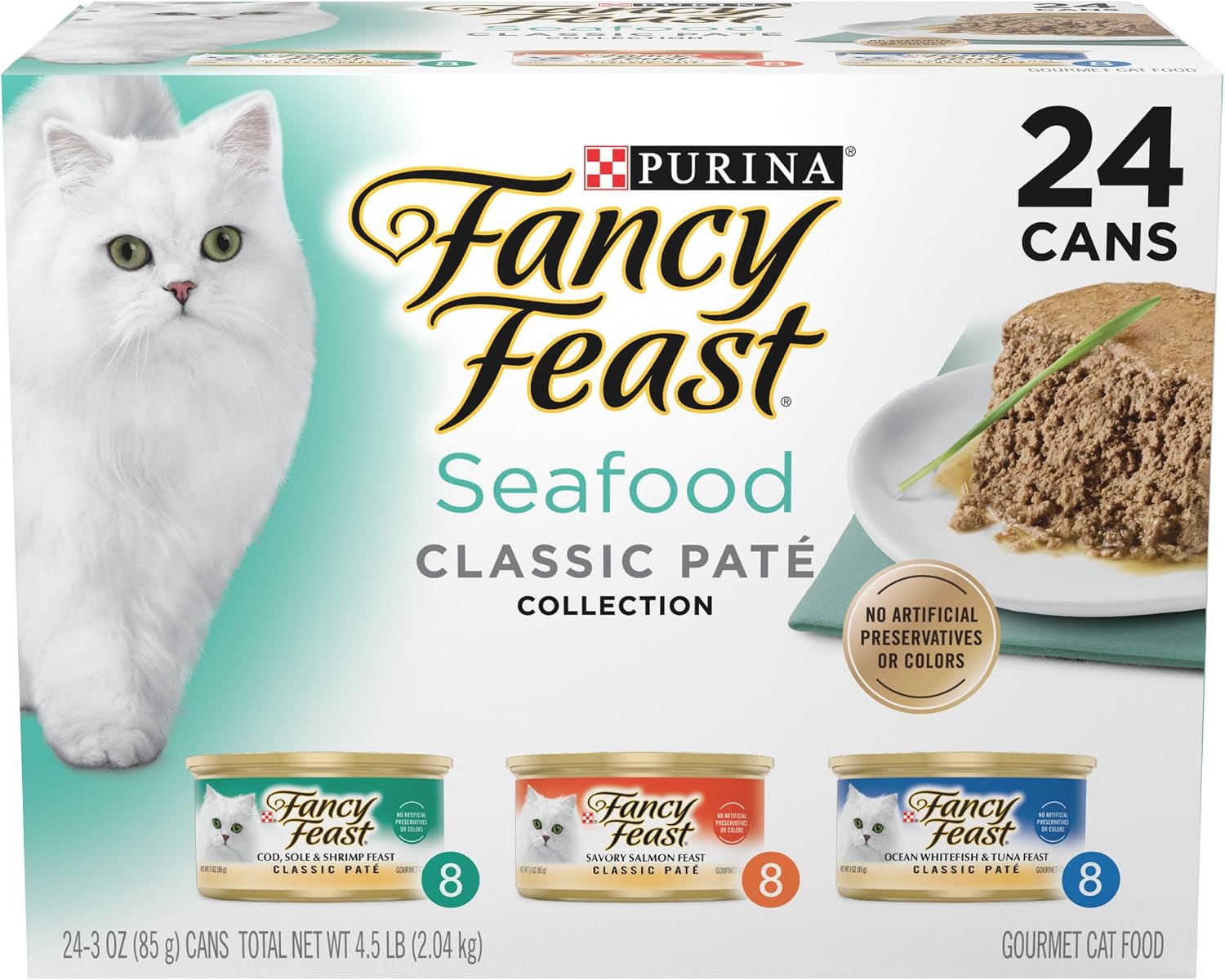 Purina Fancy Feast Gravy Lovers, Poultry & Beef Wet Cat Food, 3oz, 24-Pack | Variety Pack, grilled gourmet texture made with no artificial colors or preservatives, 100 percent complete and balanced