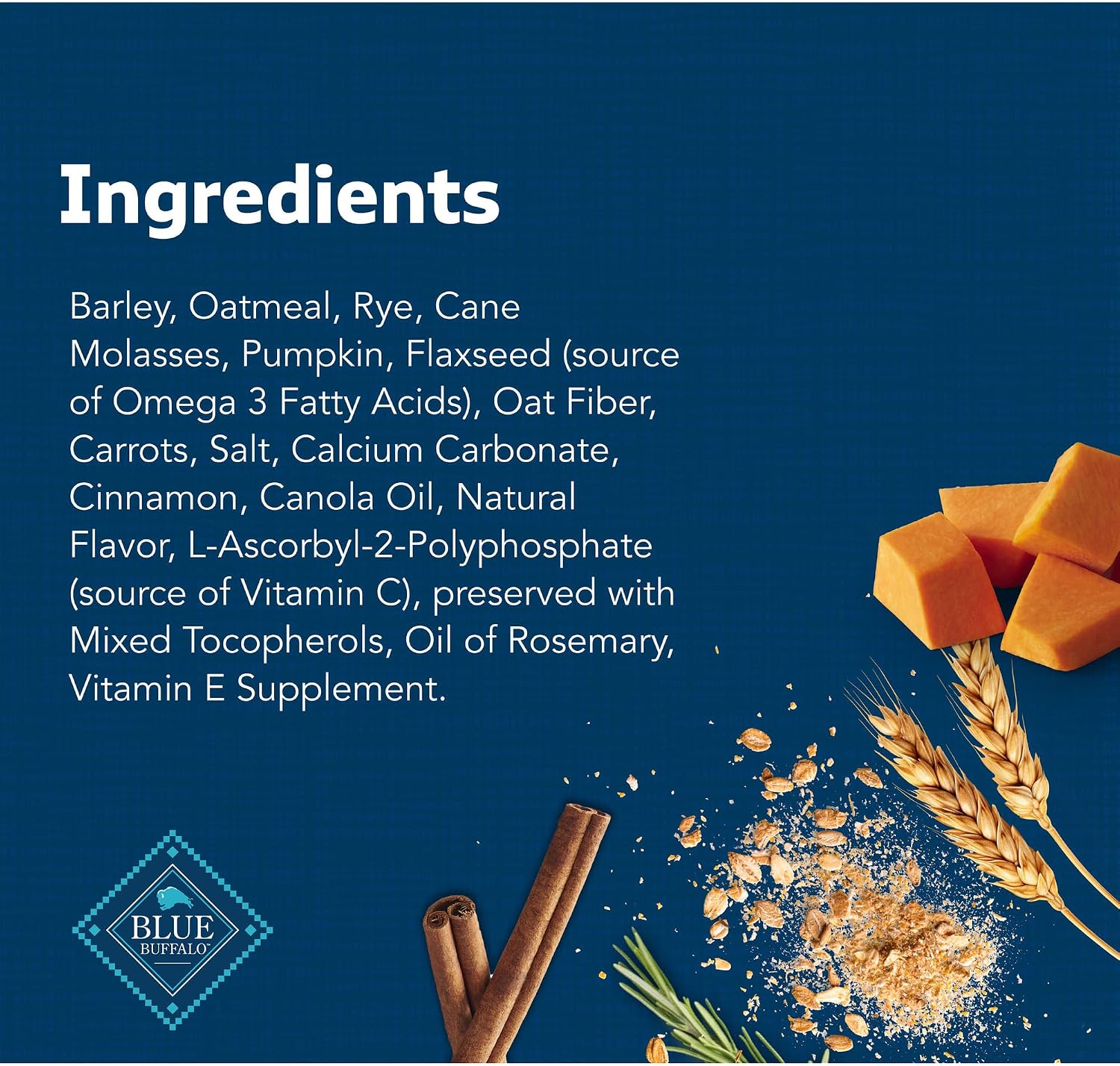 Blue Buffalo Health Bars Pumpkin & Cinnamon Dog Biscuits, 16 oz | Oven-Baked, Crunchy Texture, No Chicken By-Product, Corn, Wheat, or Soy