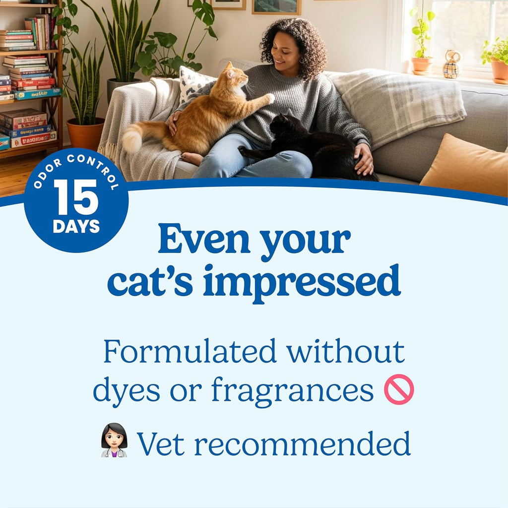 Fresh Step Advanced Odor Shield Clumping Cat Litter with Gain, 18.5 lb, 2Pk | Odor Shield with Ammonia Block Technology, Low Dust, Multi Cat, Compatible with Most Automatic Litter Boxes
