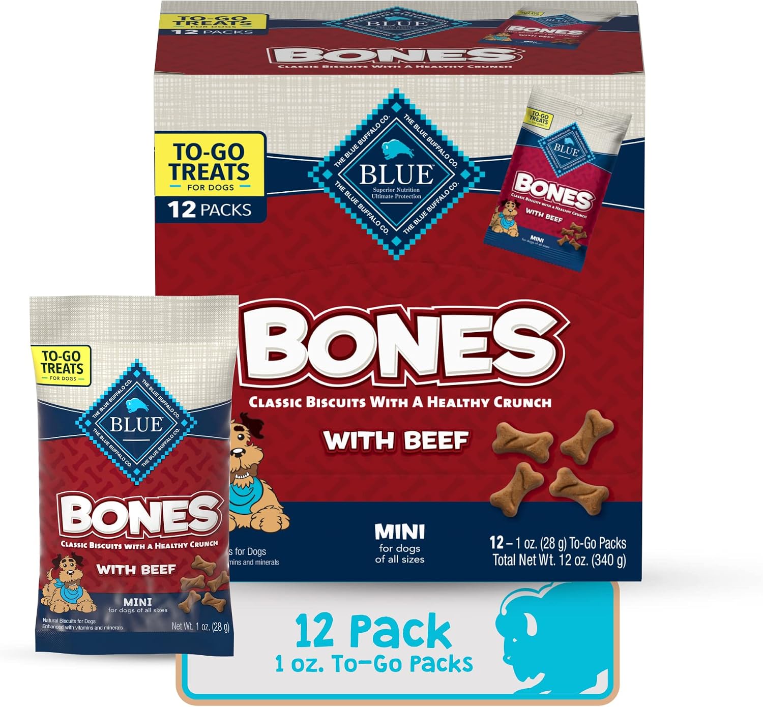 Blue Buffalo Health Bars Pumpkin & Cinnamon Dog Biscuits, 16 oz | Oven-Baked, Crunchy Texture, No Chicken By-Product, Corn, Wheat, or Soy
