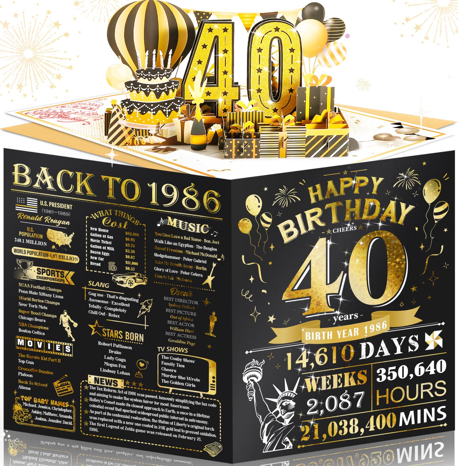 80th Birthday Card for Women Her, Large 3D Pop Up 80th Birthday cards forMom Grandma, Happy 80 Year Old Birthday Decorations for Wife Sister Funny Birthday Gifts, Back to 1946, Pink