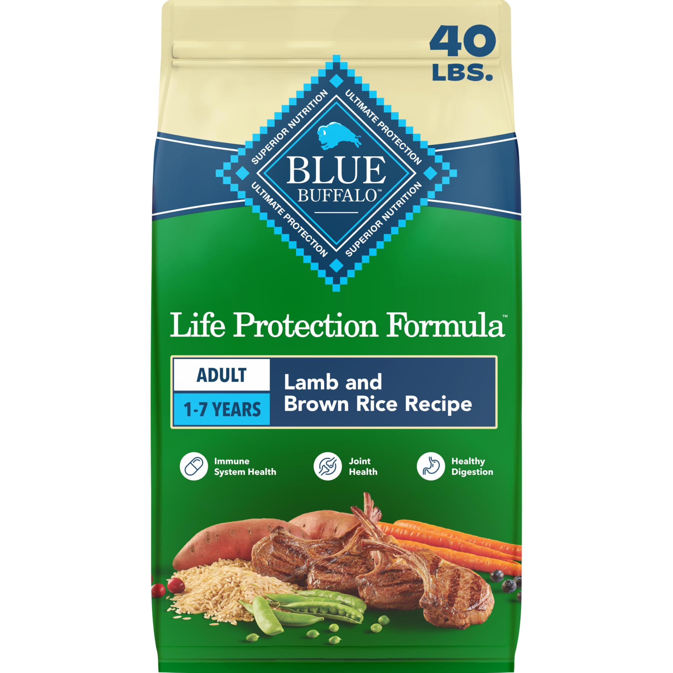 Blue Buffalo Life Protection Formula Chicken Adult Dry Dog Food, 5 lb | Real Chicken #1 Ingredient, Supports Immunity with Antioxidant-Rich LifeSource Bits, Promotes Healthy Muscle Development
