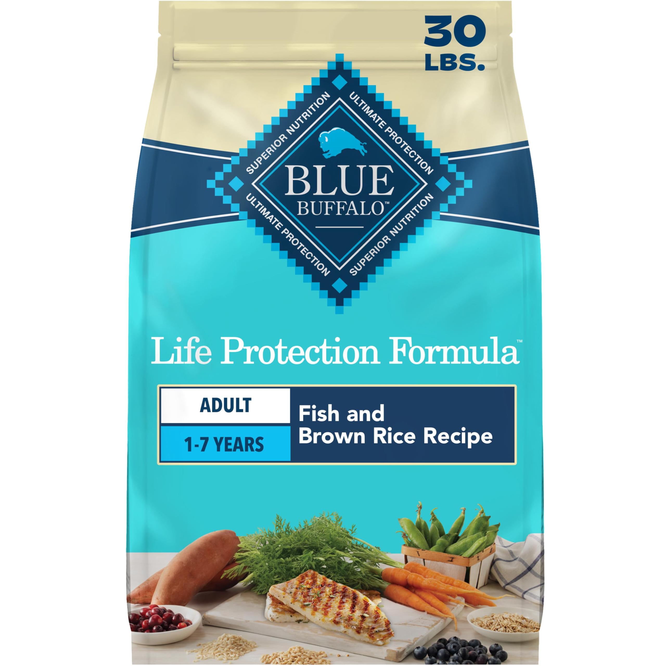 Blue Buffalo Life Protection Formula Chicken Adult Dry Dog Food, 5 lb | Real Chicken #1 Ingredient, Supports Immunity with Antioxidant-Rich LifeSource Bits, Promotes Healthy Muscle Development