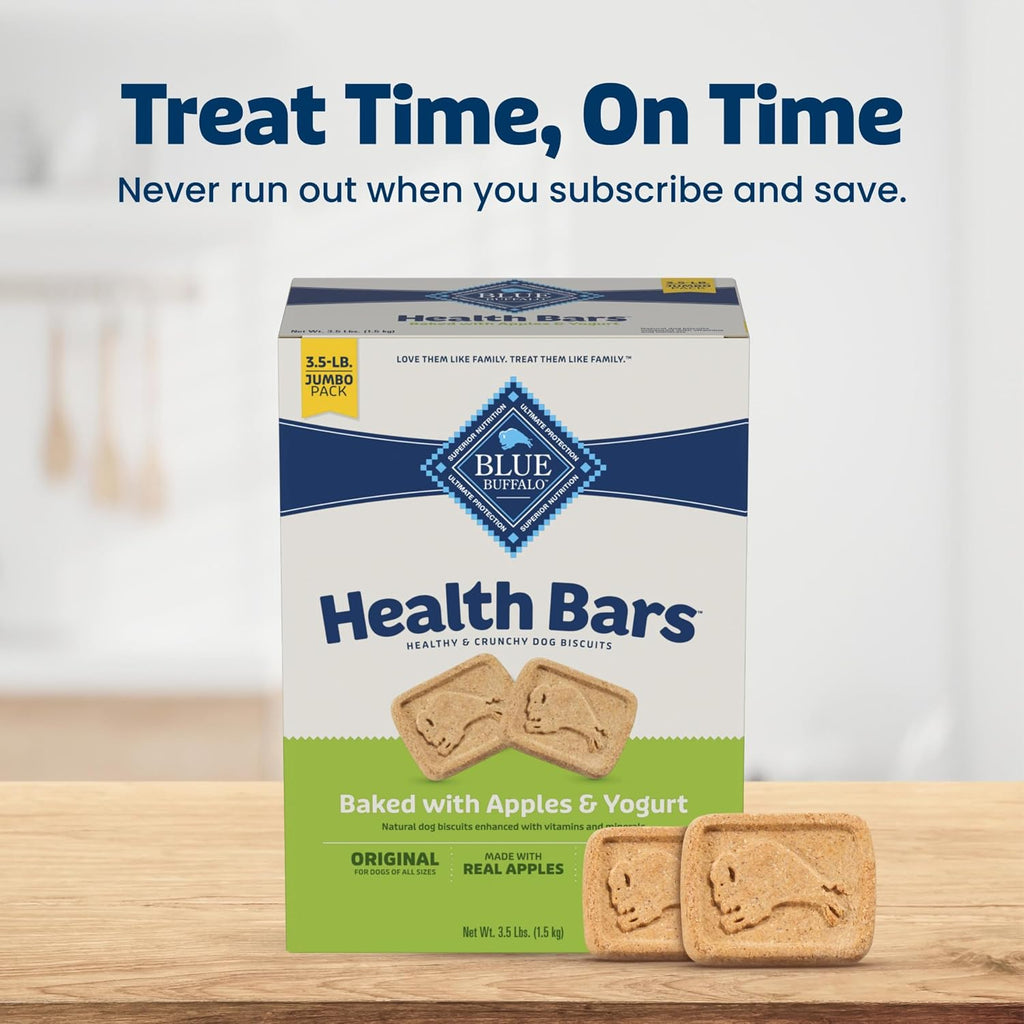 Blue Buffalo Health Bars Pumpkin & Cinnamon Dog Biscuits, 16 oz | Oven-Baked, Crunchy Texture, No Chicken By-Product, Corn, Wheat, or Soy