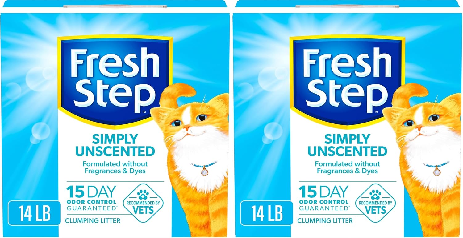 Fresh Step Advanced Odor Shield Clumping Cat Litter with Gain, 18.5 lb, 2Pk | Odor Shield with Ammonia Block Technology, Low Dust, Multi Cat, Compatible with Most Automatic Litter Boxes
