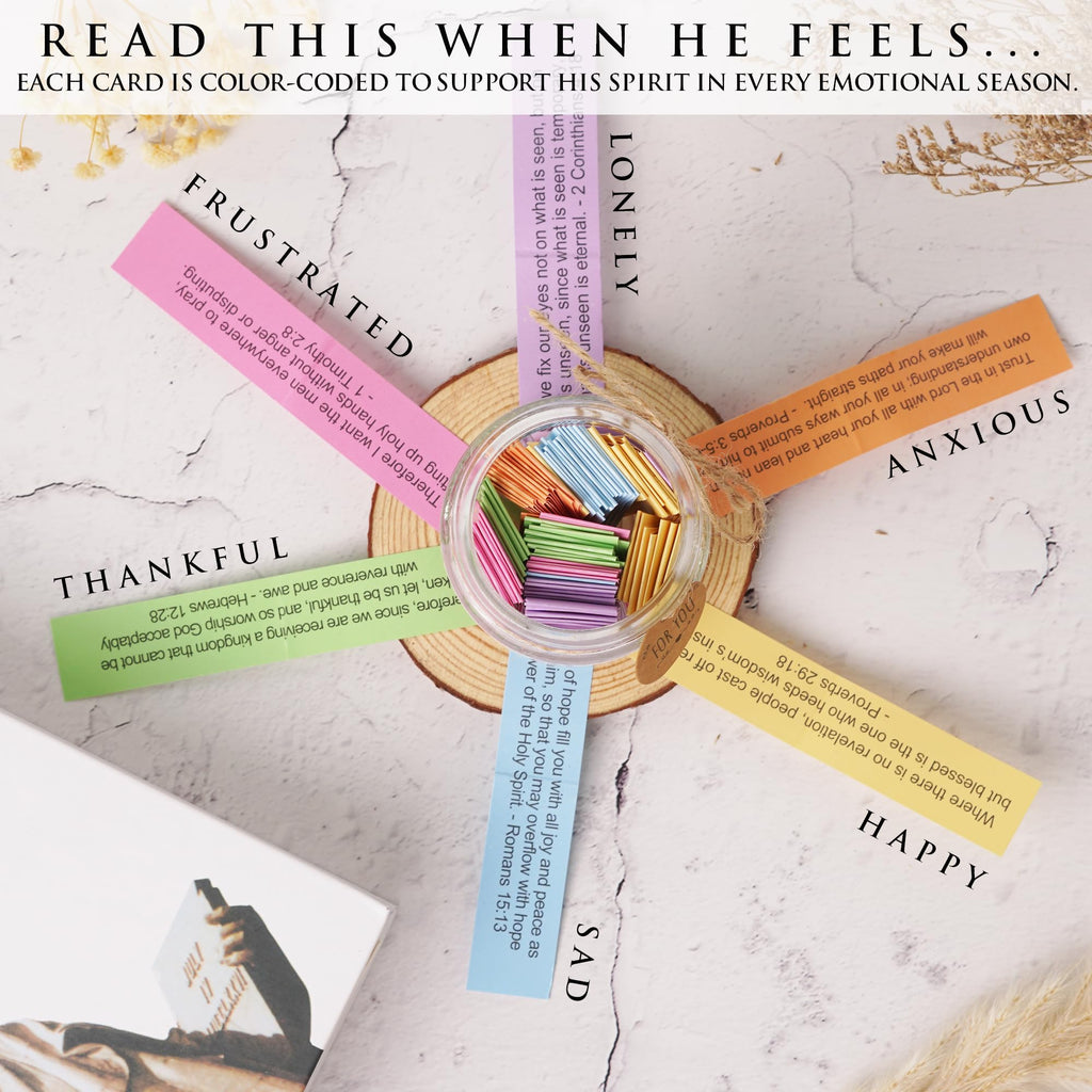 Bible Verses Jar for Daughter – Daughter Gifts From Mom, Graduation Gifts for Daughters, 92 Bible Verses Folded by hand, Christian Gift for Women