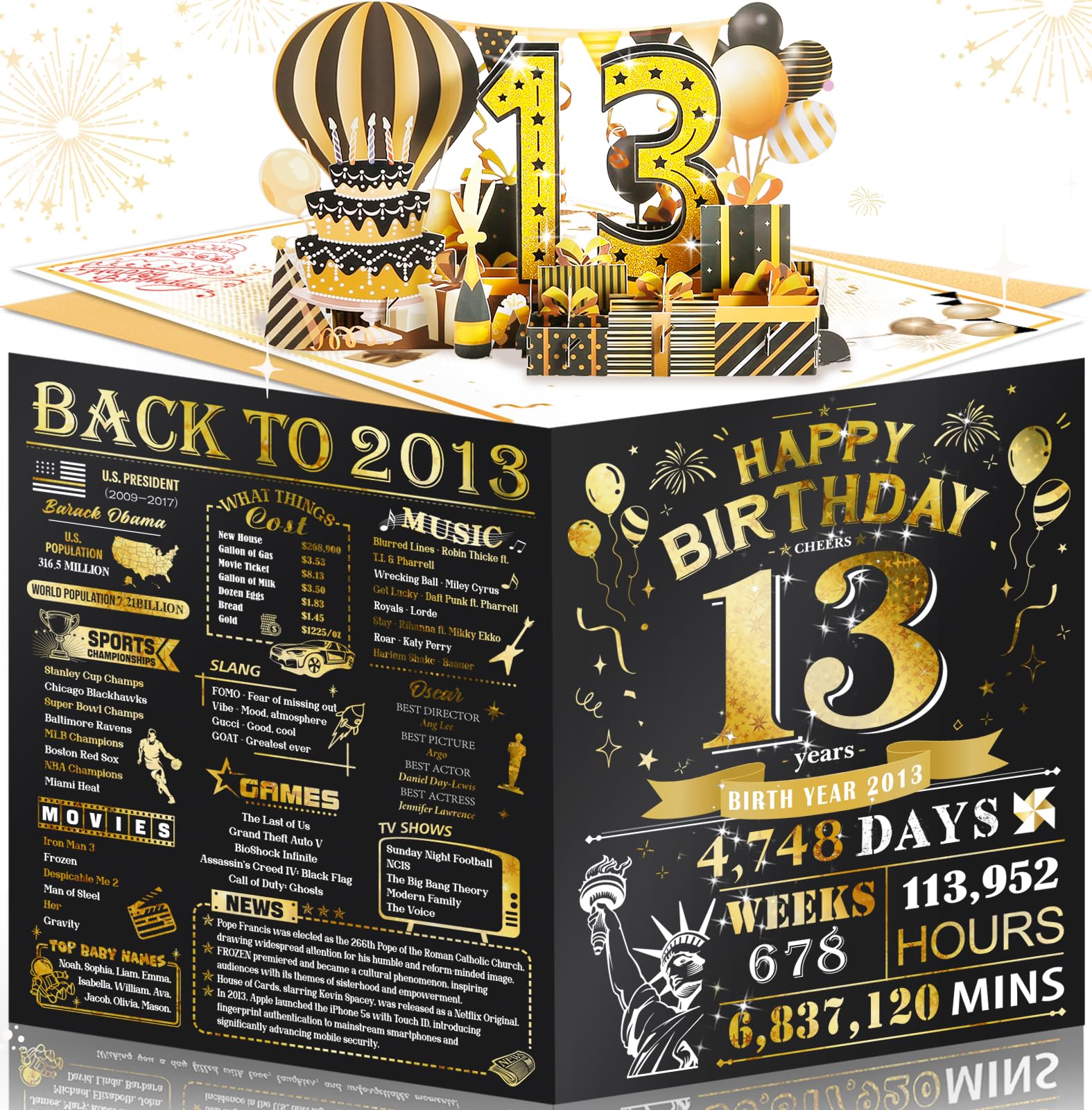80th Birthday Card for Women Her, Large 3D Pop Up 80th Birthday cards forMom Grandma, Happy 80 Year Old Birthday Decorations for Wife Sister Funny Birthday Gifts, Back to 1946, Pink