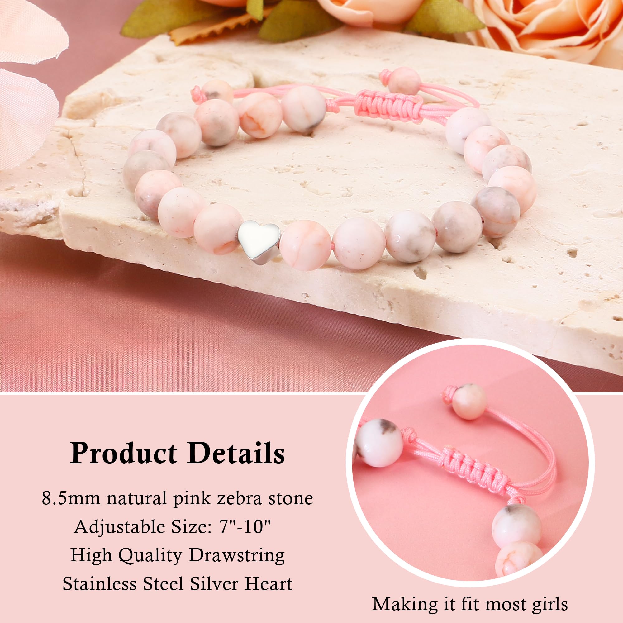 Sereney Birthday Gifts for Girls, 1-16 Year Old Girl Birthday Bracelet Gift | Adjustable Cross Pearl Beaded Bracelet, Happy Birthday Gifts for Daughter Granddaughter Niece, Handmade Link for Happy Bday