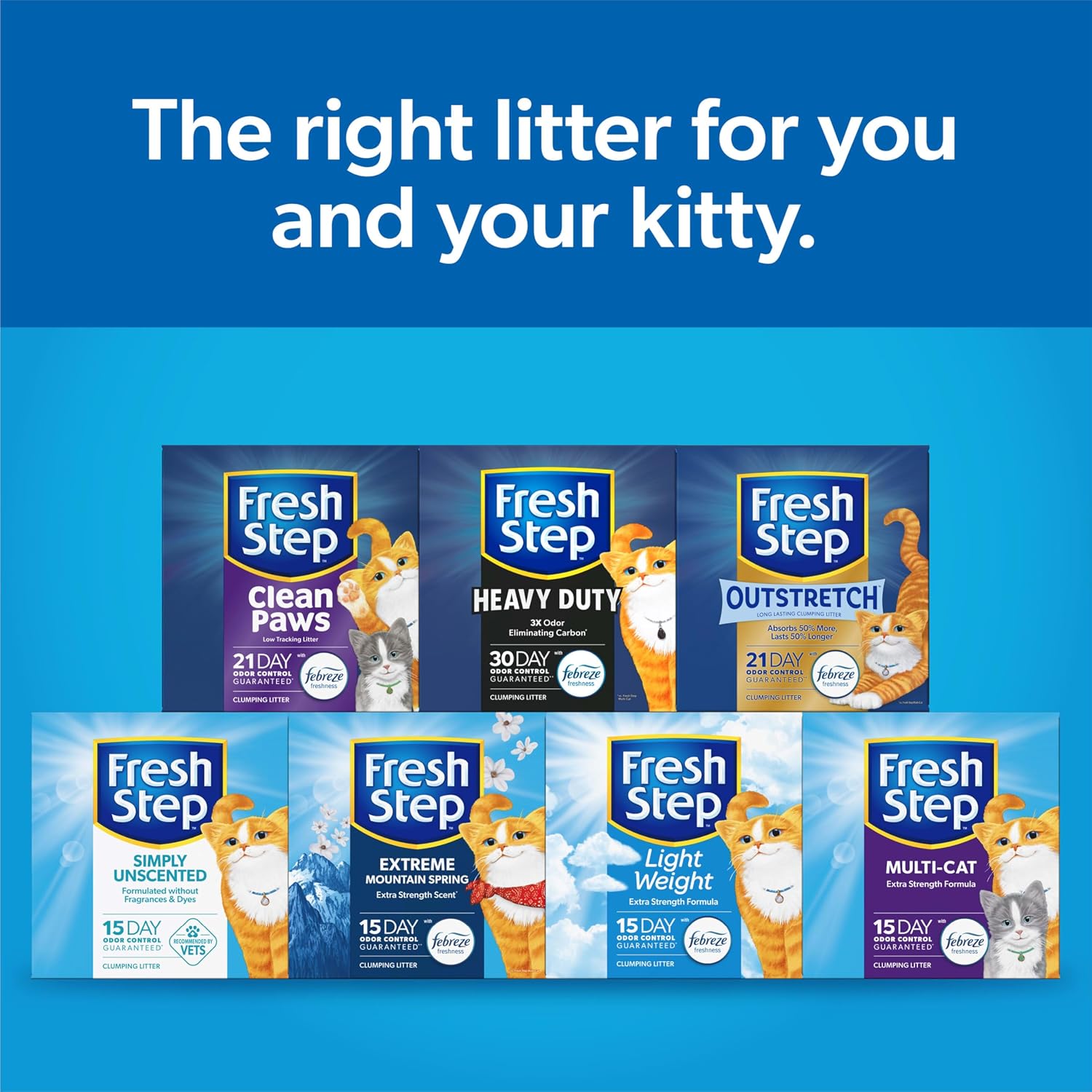 Fresh Step Advanced Odor Shield Clumping Cat Litter with Gain, 18.5 lb, 2Pk | Odor Shield with Ammonia Block Technology, Low Dust, Multi Cat, Compatible with Most Automatic Litter Boxes