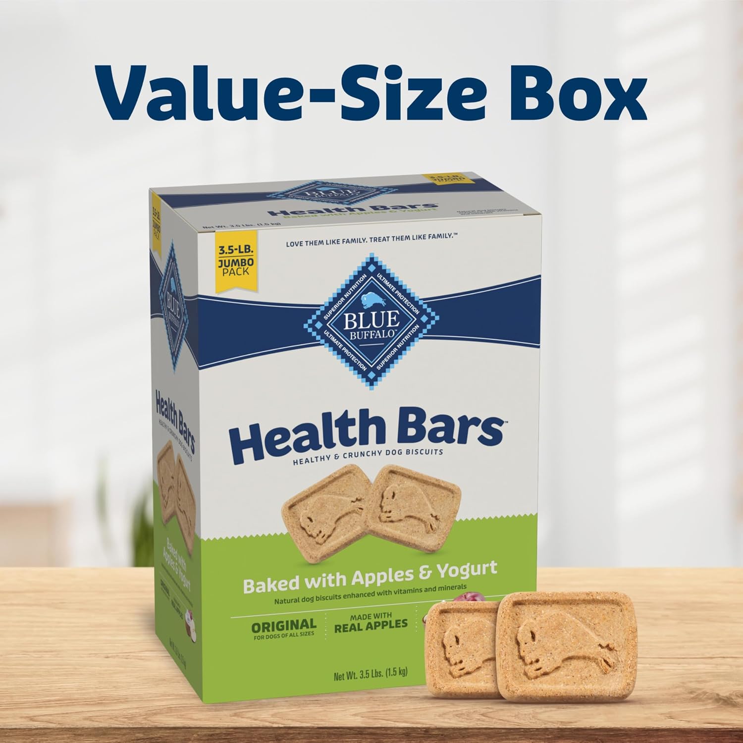 Blue Buffalo Health Bars Pumpkin & Cinnamon Dog Biscuits, 16 oz | Oven-Baked, Crunchy Texture, No Chicken By-Product, Corn, Wheat, or Soy