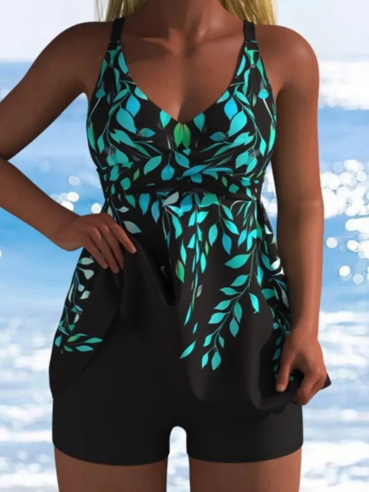 New High Waist Swimwears Tankini Set Sexy Swimsuit Women Summer Bathing Suit Bikini Set Long Sleeve Beach Swimming Suit Female