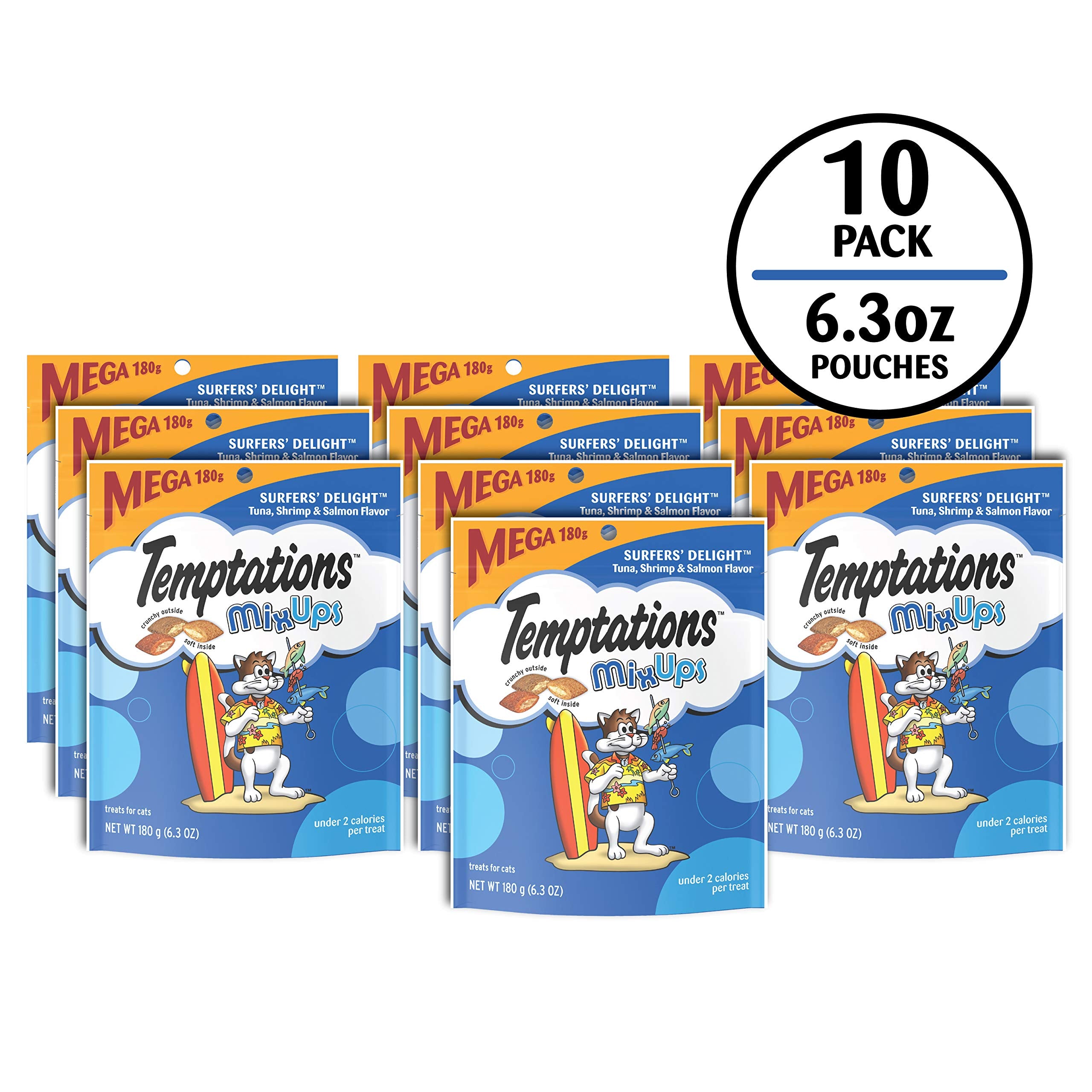 Temptations Classic Crunchy and Soft Cat Treats, Tasty Chicken, 30 oz | Under 2 calories per treat, crunchy outside & soft inside, resealable tub, use as meal or topper, 100% complete & balanced
