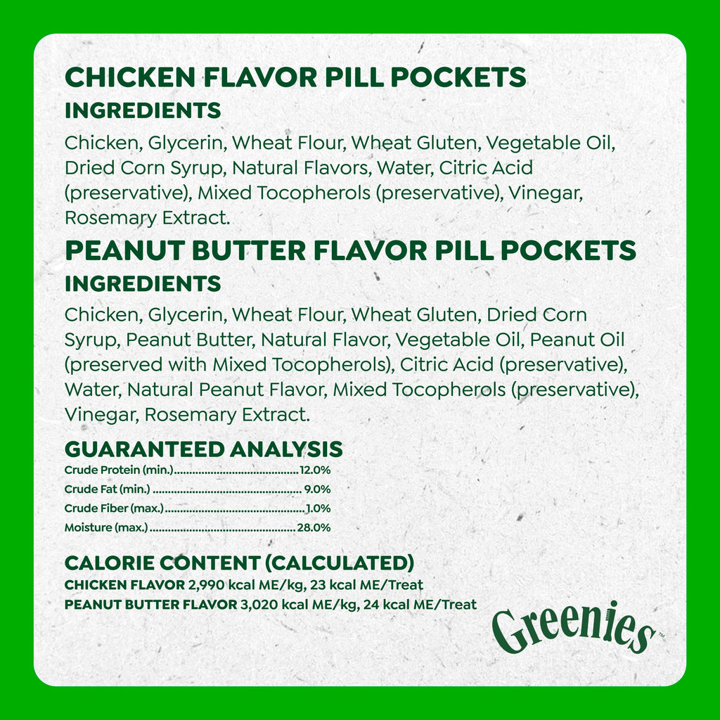 Greenies Pill Pockets Large Size Dog Treats, Peanut Butter, 15.8 oz | Vet-recommended, capsule size, low calorie, odor masking, stress- and mess-free medication experience