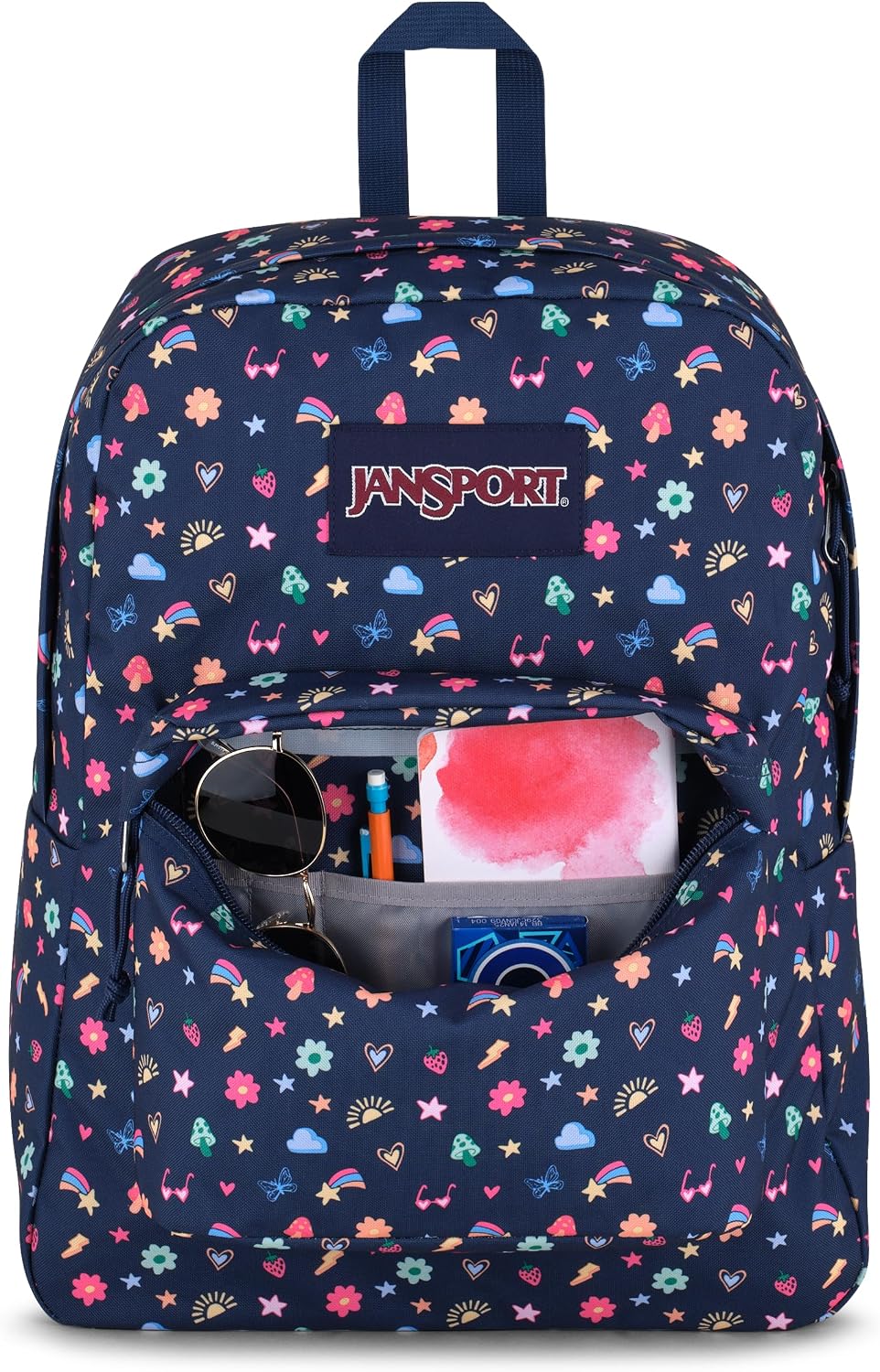 JanSport SuperBreak One Backpack - Durable, Lightweight Bookbag with 1 Main Compartment, Front Utility Pocket with Built-in Organizer - Premium Backpack, Bad Bows