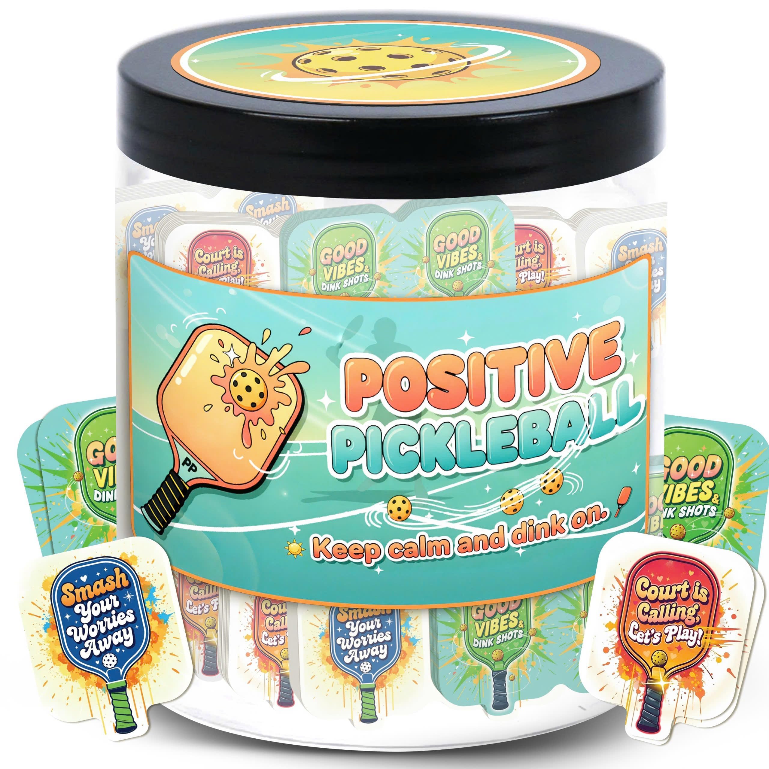 DEARMINE 60 Positive Pickle Cards Jar, Birthday Gifts for Women, Teens, Adults, Back to School Gift, White Elephant Gifts, Stocking Stuffers, Teen Girl Gifts Trendy Stuff