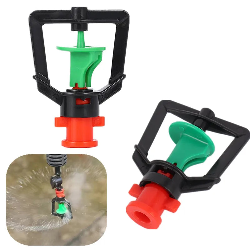 360 Degree Hanging Anti Drip Rotary Sprinklers Rotating Refraction Sprinklers Nozzle With Barb Threaded Connector