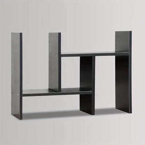 Adjustable Wood Bookshelf: Classic Desk Organizer & Storage Rack
