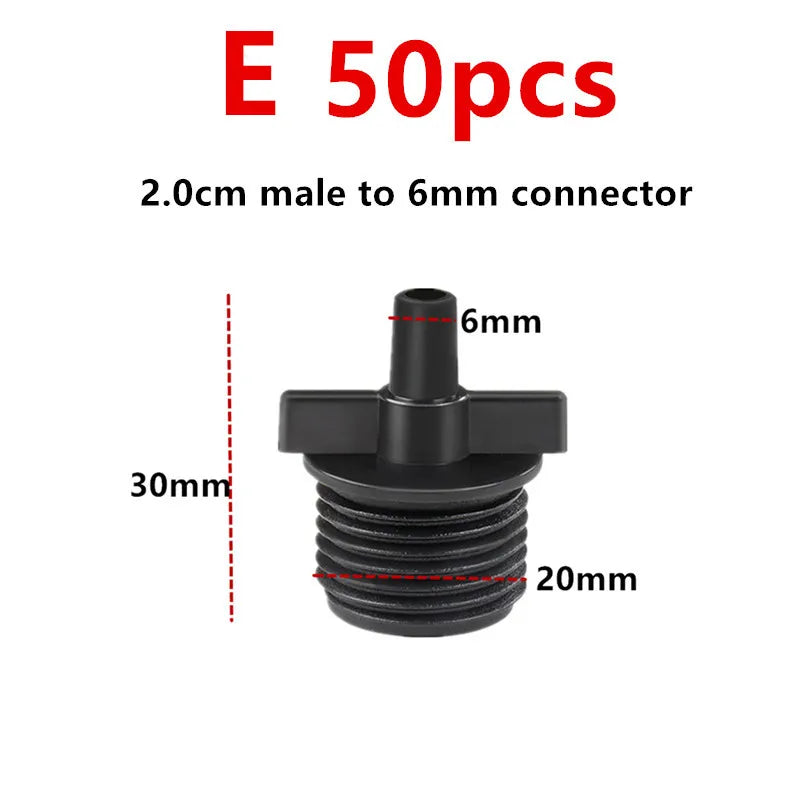360 Degree Hanging Anti Drip Rotary Sprinklers Rotating Refraction Sprinklers Nozzle With Barb Threaded Connector