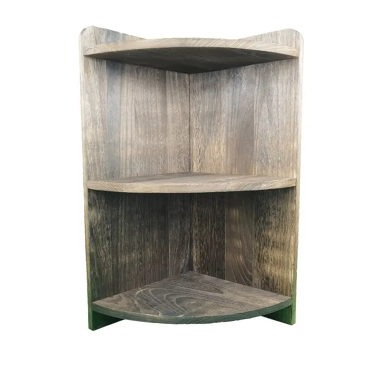 Vintage Solid Wood Corner Cabinet - Multi-Layer Sundries Organizer