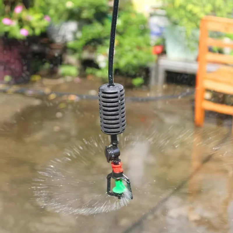 360 Degree Hanging Anti Drip Rotary Sprinklers Rotating Refraction Sprinklers Nozzle With Barb Threaded Connector