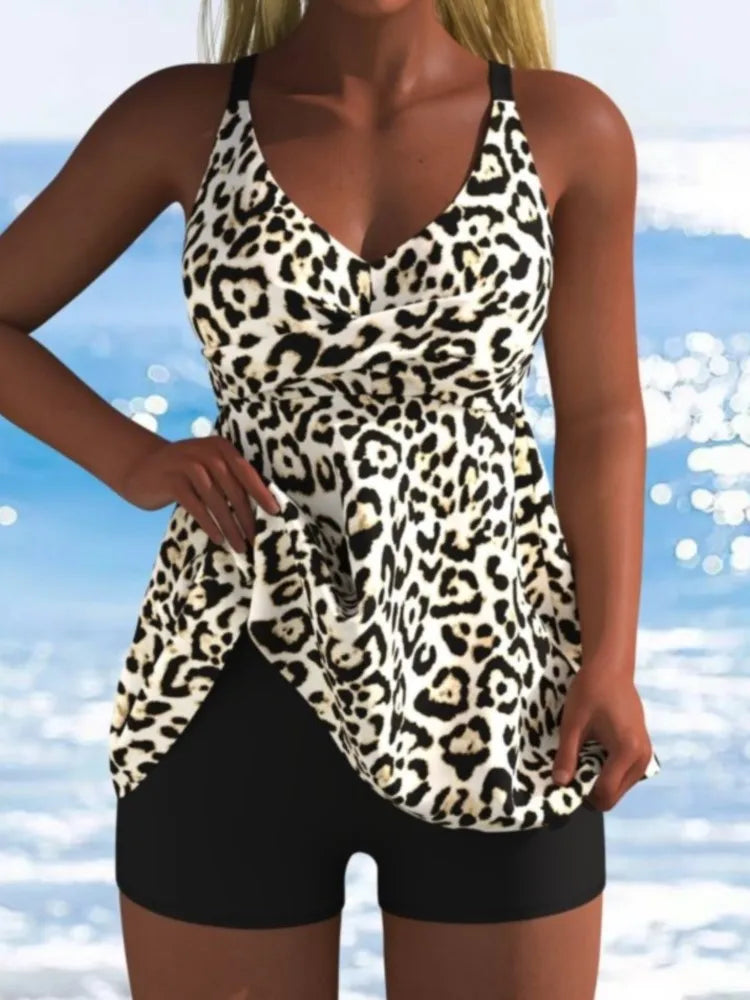 New High Waist Swimwears Tankini Set Sexy Swimsuit Women Summer Bathing Suit Bikini Set Long Sleeve Beach Swimming Suit Female