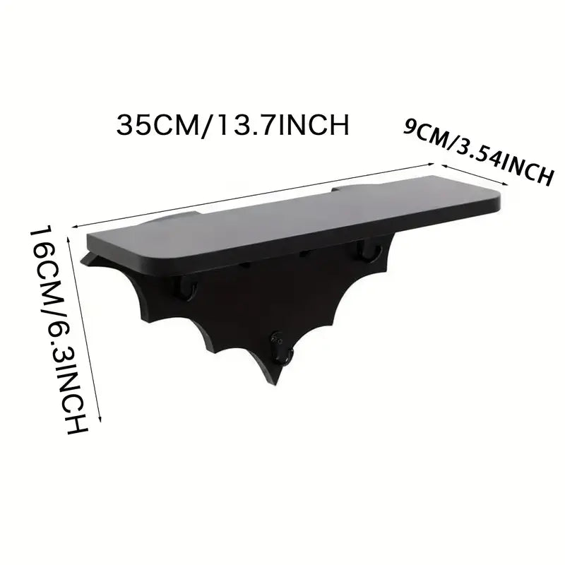 Spooktacular Bat Winged Floating Shelves for Halloween Decor