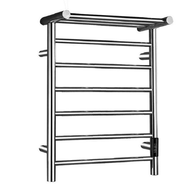 Heated Towel Rack Stainless Steel Smart Timer Control Wall Mounted Modern Minimalist Energy Efficient Bathroom Hardware Set