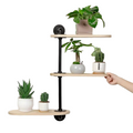 Rustic Industrial Pipe Storage Shelf with Wood Planks - 3 Tier