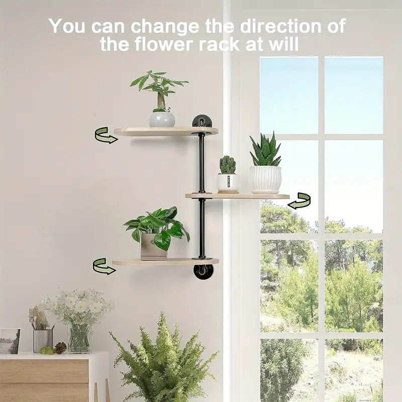 Rustic Industrial Pipe Storage Shelf with Wood Planks - 3 Tier