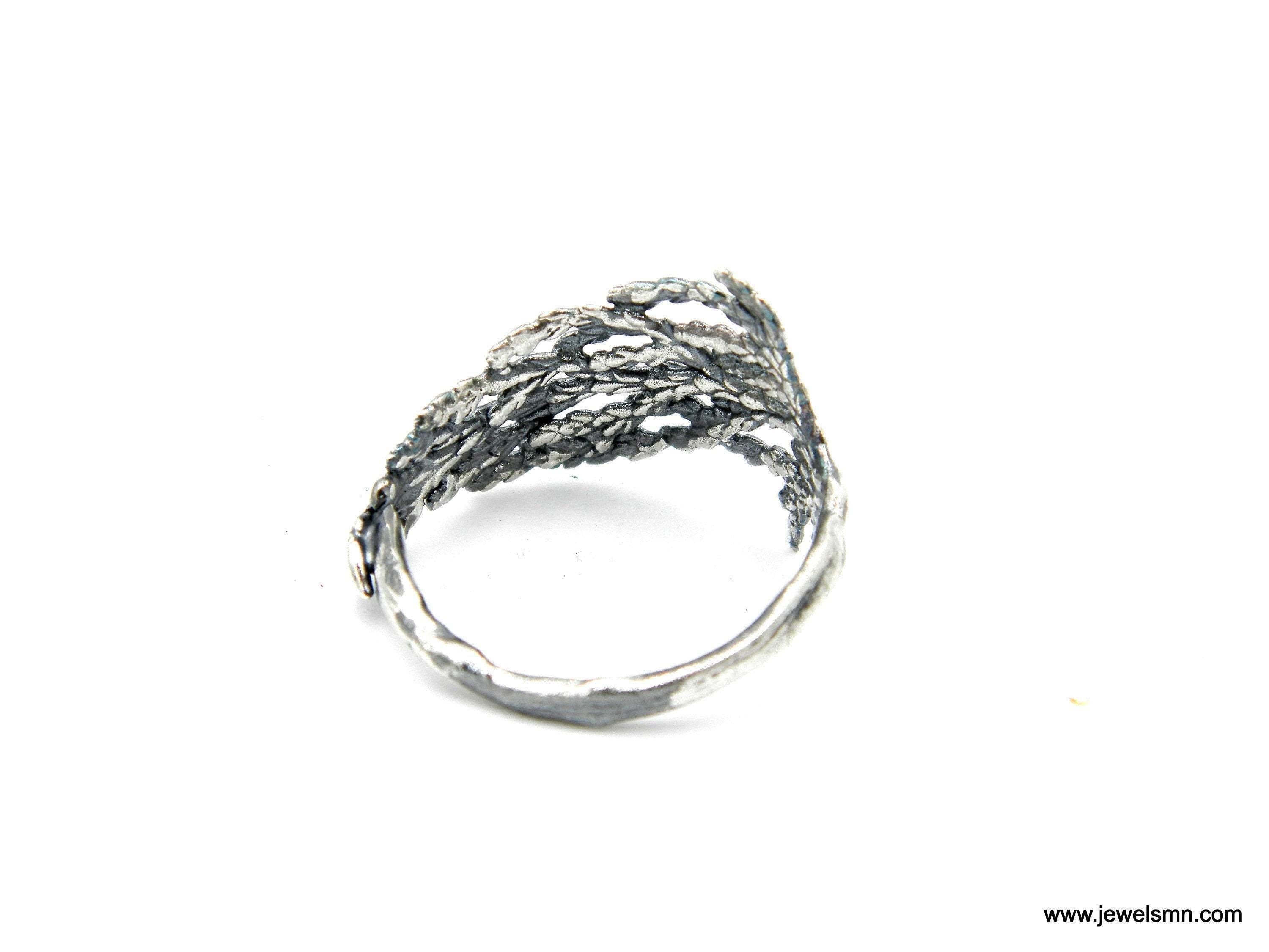 Real Juniper Branch Silver Ring, Handmade Minimalist Jewelry, Organic Forest Band, Gift for Health & Resilience, Sterling Silver 925