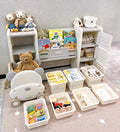 Odin Bear Ivory Bookshelf & Storage Combo Set