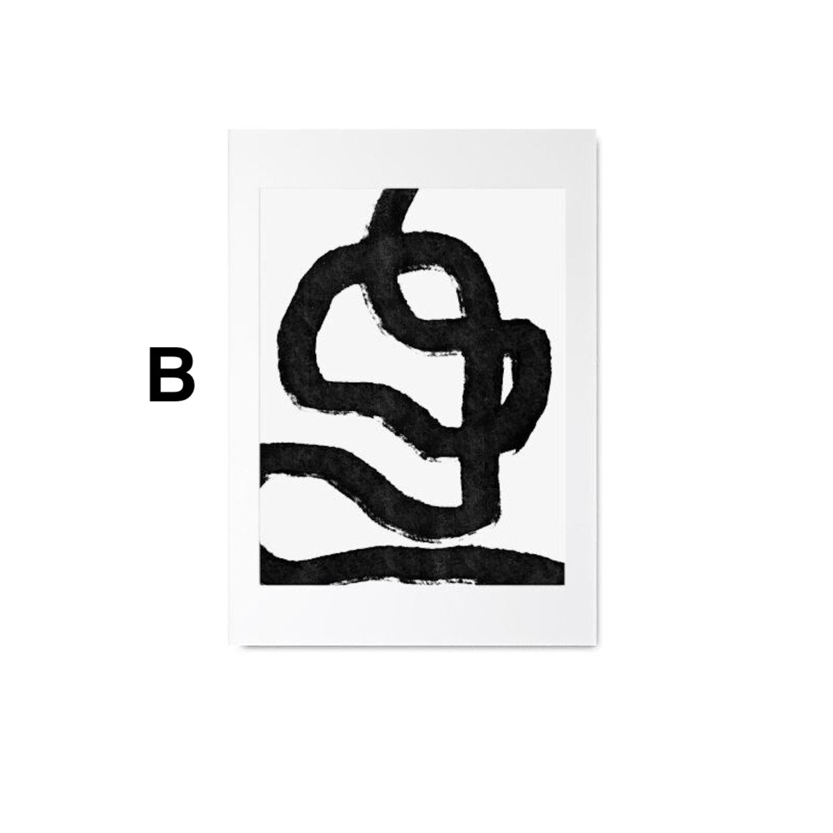 Poster Gesichter Linien und abstrakte Formen als Deko Print ohne Rahmen